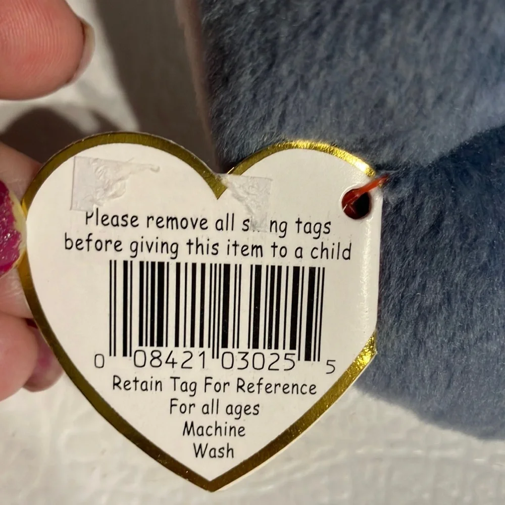 TY‎ Pillow Pal Plush Gray Dolphin Toy